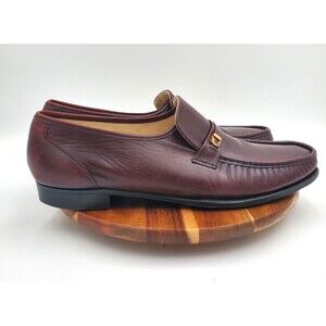 Florsheim Imperial Loafers Shoes Men's 13B Burgundy Leather Slip-on Dress